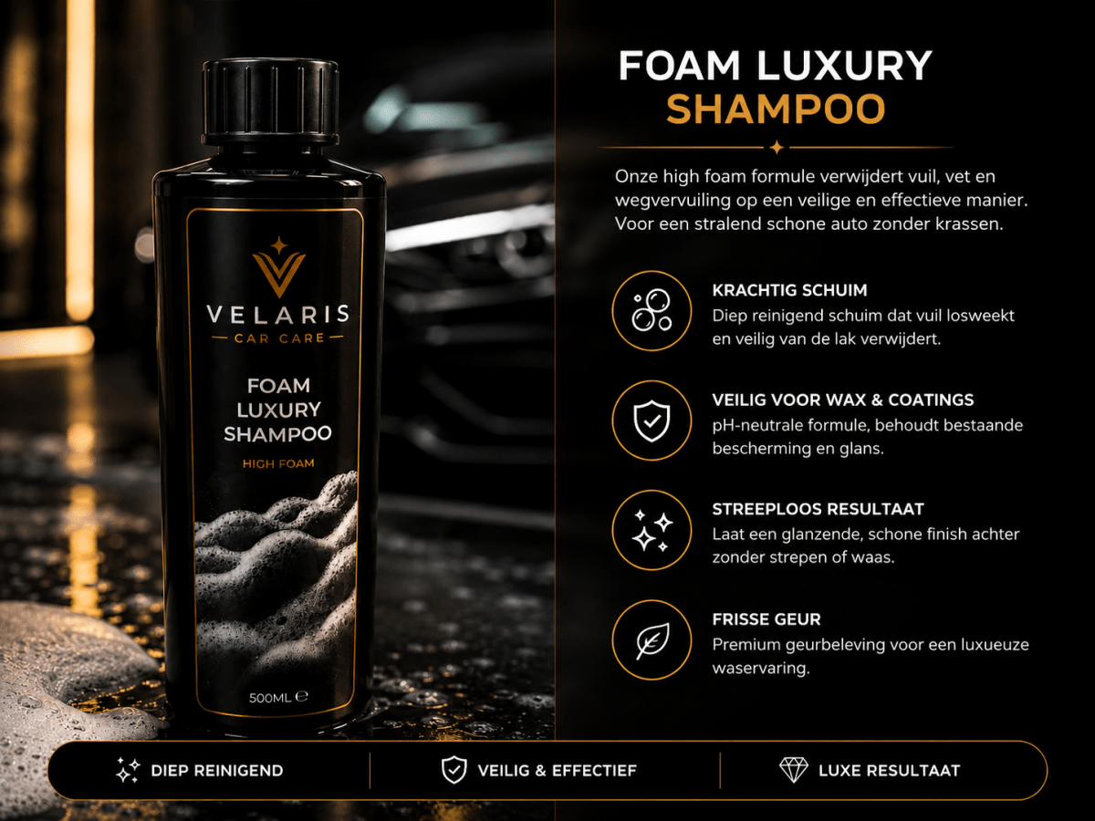 Velaris Foam Luxury Shampoo met rijk schuim voor veilige autowas