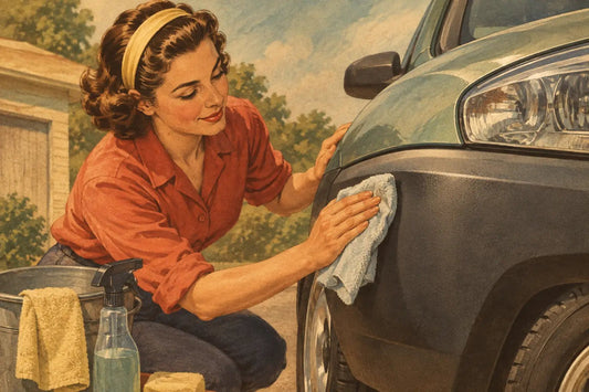 Mat kunststof auto reinigen zonder strepen - Velaris car care