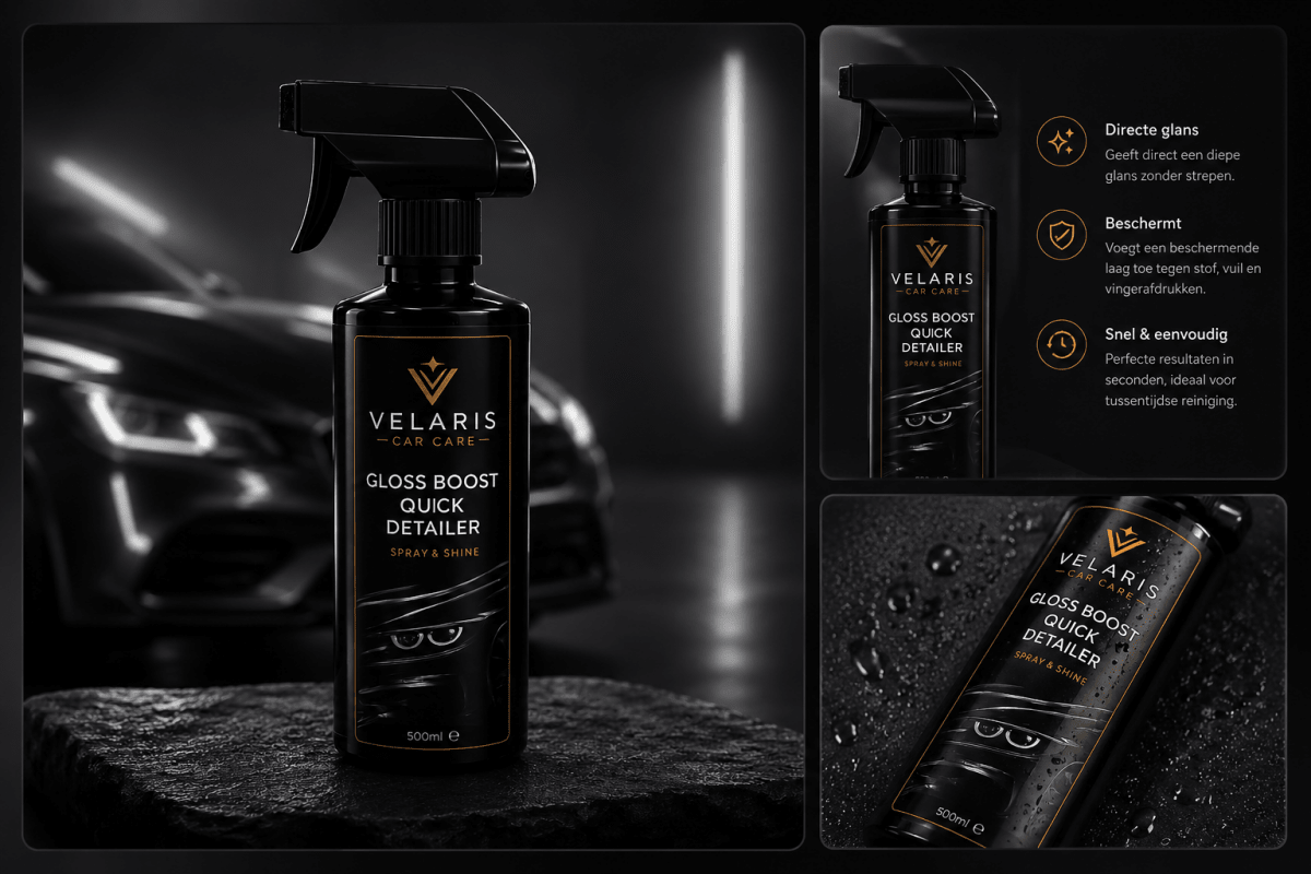 Velaris Gloss Boost Quick Detailer spray voor snelle glans en lakbescherming